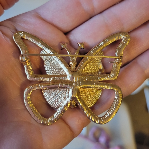 Butterfly Brooch NIB ~ Charter Club ~ Abalone & Rhinestone ~ Boho Chic! - Picture 9 of 16